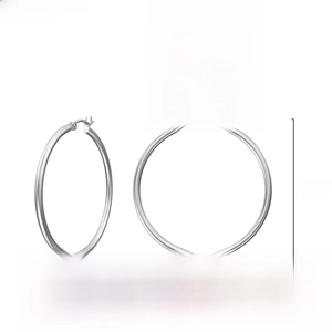Größen- und Gewichtsangaben für 30mm silberne Creolen mit Münzvergleich im Detail