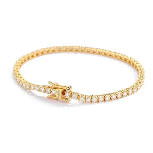 Minimalist S925 sterling silver 2mm tennis bracelet with sparkling moissanite stones