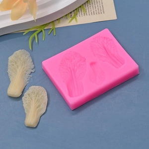 Moule en silicone en forme de feuille de chou pour décoration de gâteaux DIY