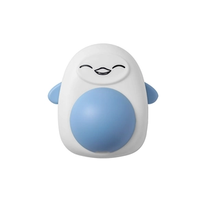 Cute penguin shaped rotatable catnip ball toy for cats with blue and white matte finish
