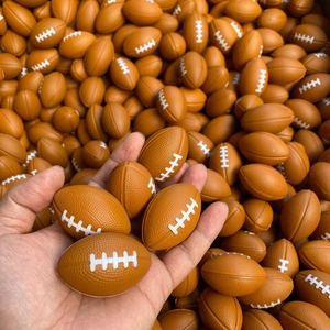 Mini American Football Rugby Toy PU Foam Stress Relief Squeeze Ball Brown Elastic Soft Toy For Kids Party Favors Novelty