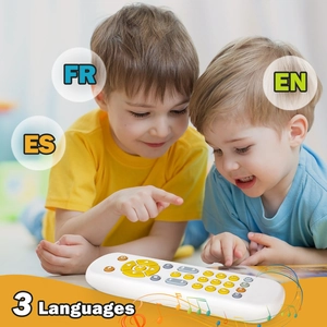 Kids toy remote control with three language modes for early educational music learning
