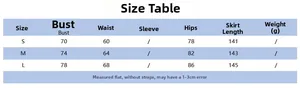 Size chart showing bust waist and hip measurements for the ruched backless maxi dress