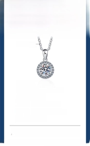 Detail specifications of 925 silver moissanite necklace with platinum plating