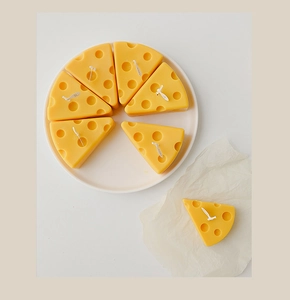 Mini cheese scented candle cute birthday gift home decor photography prop cheese candle