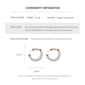 Infographic showing gold-plated hoop earrings specifications, weight 11.1g, size 3.6cm