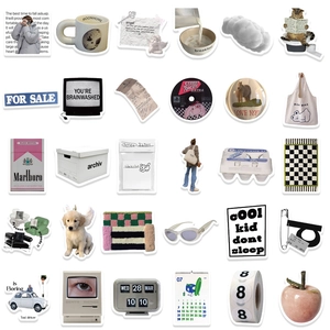 Set of 57 cute Korean graffiti stickers for DIY decoration of phone cases and water bottles