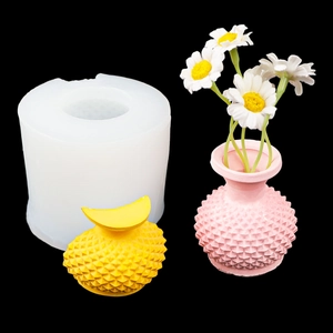 Mini pineapple textured silicone mold for DIY resin vases and gypsum aroma ornaments