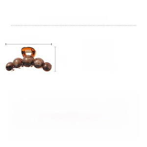 Detailed specs of the 10.5cm dark amber acrylic geometric hair claw clip