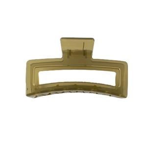 13cm large olive brown translucent rectangular hair claw clip for thick hair styling