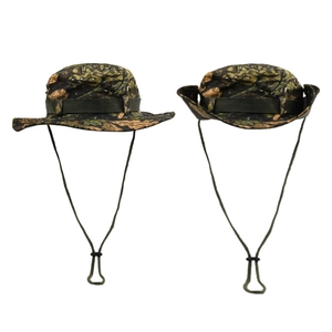 Cappello boonie mimetico con tesa piatta e stili laterali a scatto regolabili
