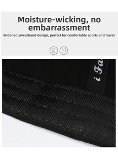 Close-up of the widened sweatband and moisture-wicking fabric inside the baseball cap