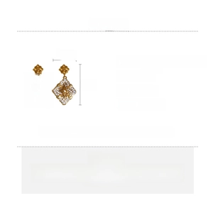 Spécification détaillée des boucles d'oreilles nacre et zircon avec taille et poids