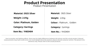 Detailed specifications chart for S925 silver retro hollow patterned hoop earrings