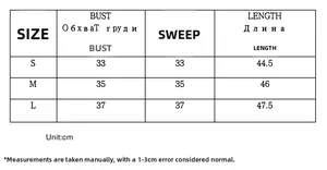 Size chart showing bust, sweep, and length measurements in cm for V-neck knit sweater