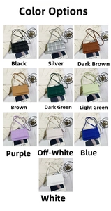 Quilted minimalist square crossbody bag collection in ten diverse fashion colors