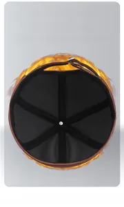 Detail of warm winter hat lining with heat storage technology and adjustable leather trim