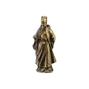 Traditionelle chinesische Messingfigur eines Ältesten mit feinem Antik-Finish