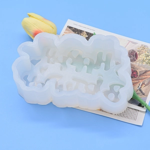 Translucent Happy Birthday silicone mold for DIY candles and aromatherapy crafts