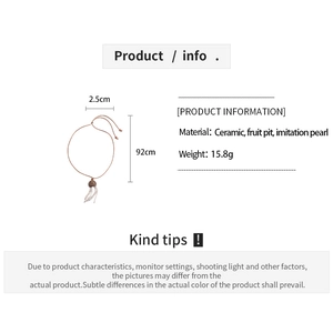 Spécifications détaillées de taille pour collier long ethnique en céramique et perles