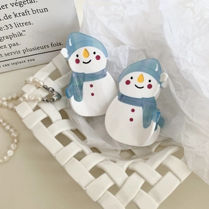 Lot de pinces à cheveux bonhomme de neige mignonnes, accessoires d'hiver blanc et bleu
