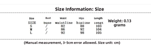 Detailed size guide table for backless satin maxi dress with 3D floral decoration