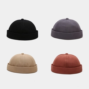 Retro Docker Hat Baumwolle Randlose Mütze Verstellbar Miki Hut Vintage Streetwear Skullcap Für Herren Damen