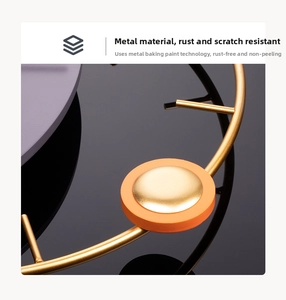 Detailed macro of golden metal frame with orange circular lacquer finish and rustproof coating