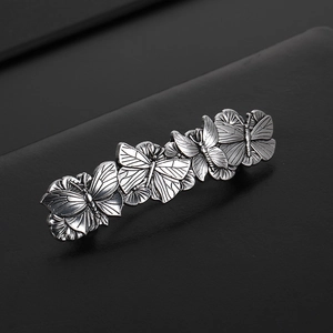 Vintage Legierung Schmetterling Haarspange Antik Silber Gold Galvanisierter Metall Federclip Haarschmuck Für Damen Party