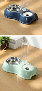 Détail du distributeur automatique d'eau et de nourriture pour chat avec bol en acier inoxydable