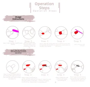 Step-by-step instructions for applying and removing long press-on nails with tools