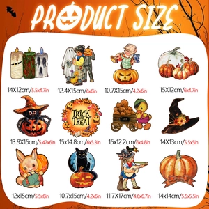 Detailed size chart for Halloween gnome skull magnetic fridge magnets and party decorations