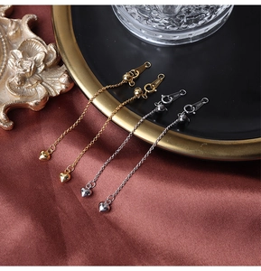 Detailed view of S925 sterling silver heart-shaped adjustable lobster clasp for pearl necklaces