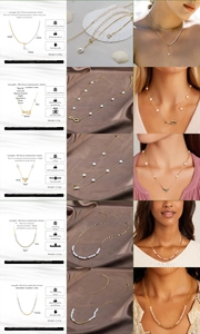 Detailed comparison of five gold 925 sterling silver pearl necklaces with pendant designs