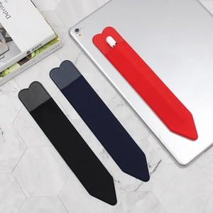 Nahaufnahme Detail der elastischen Lycra Stifttasche, selbstklebend für Tablet Zubehör.