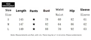 Detailed size chart for the backless ruffled maxi dress including bust and waist measurements