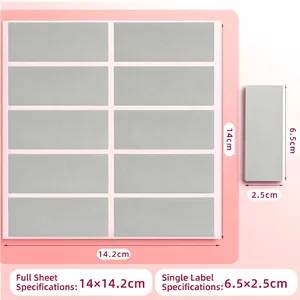 Gray rectangular DIY scratch off stickers with 10 pieces on a 14x14.2cm sheet
