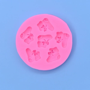 Stampo in silicone per stivali natalizi e personaggi dei cartoni animati per DIY