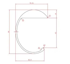 Detailed technical diagram of portable desk bag hook with precise measurements