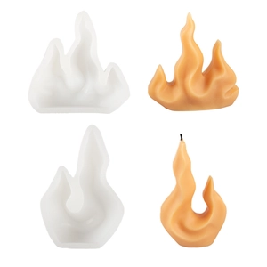 Stampo in silicone a fiamma di corallo per candele fai da te e decorazioni in gesso