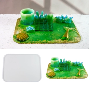 Molde De Silicona Rectangular Para Bandeja De Resina DIY Bandeja Decorativa De Escritorio Hecha A Mano Molde Transparente