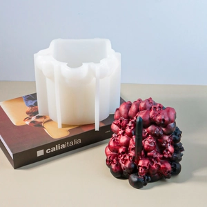 Skull Bookend Silicone Mold DIY Resin Crafting Gothic Horror Desktop Decor Skeleton Sword
