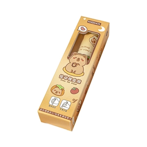 Cute Capybara retractable eraser pen with ginger yellow holder and cartoon design