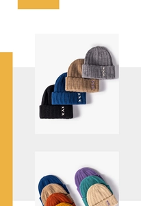 Detailed view of the ribbed knit texture and white XXX embroidery on the beanie cuff