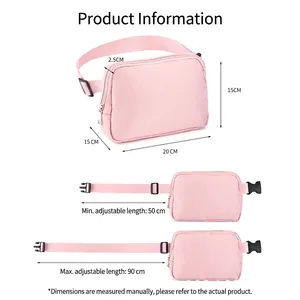 Sports Fanny Pack Waist Bag For Running Outdoor Waterproof Polyester Chest Bag Crossbody Adjustable Strap For Men Women