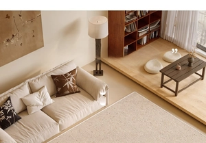 Artistic silver sand rug with fine woven texture for luxury living room decor