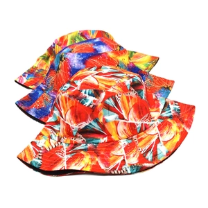 Colorful tie-dye bucket hat for men and women featuring vibrant abstract rainbow patterns