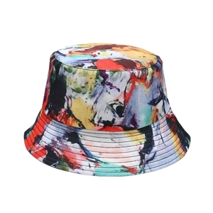 Chapeau bob coloré avec motif graffiti abstrait pour la protection solaire en plein air