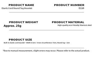 Spécifications détaillées de taille pour le bracelet perles en acier avec breloque