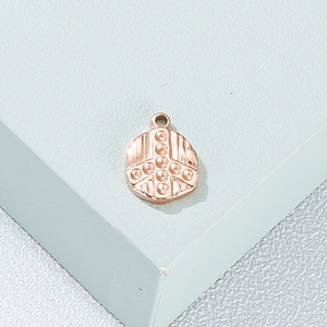 Rose gold stainless steel animal paw print pendant with peace sign for jewelry making